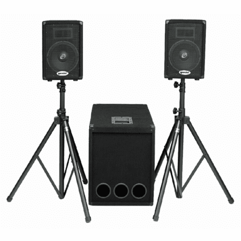 Gemini XTR-400SYS Bi-Amp 2 Way DJ Speaker System with Amplifier