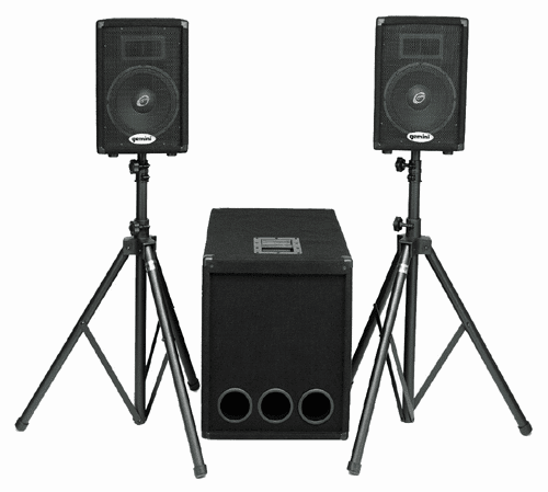 Gemini XTR-400SYS Bi-Amp 2 Way DJ Speaker System with Amplifier