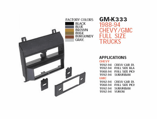 GMK333 - 88-94 GM FULL TRUCK w/ TRAY 