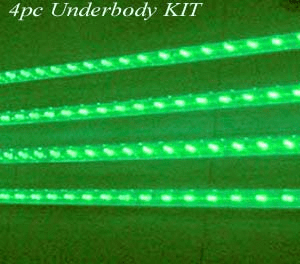 Green 4pc Underbody LED Kit