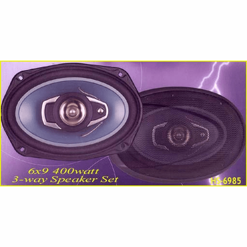 HiTron 6x9 3way Speakers 400watt HS-6985 