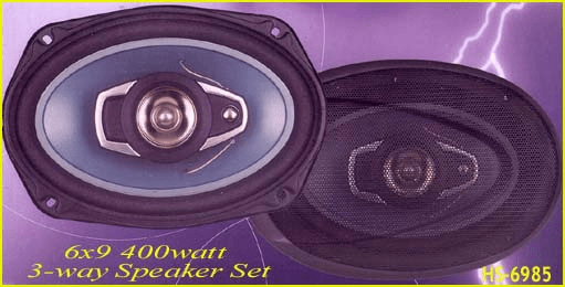 HiTron 6x9 3way Speakers 400watt HS-6985 