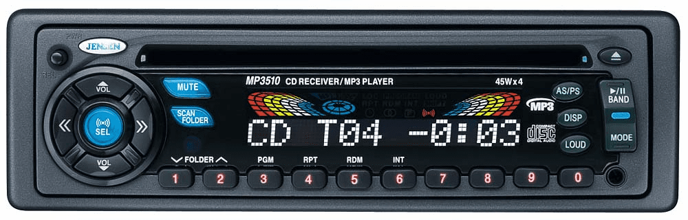 Jensen Car Stereo MP3 CD Player 180 watts MP3510