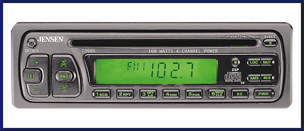 Jensen CD60X AM/FM/CD Player Detachable  100 Watts (25W x 4)