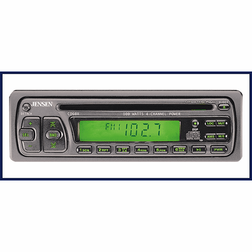 Jensen CD60X AM/FM/CD Player Detachable  100 Watts (25W x 4)