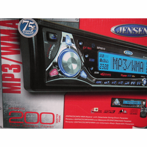 Jensen Indash Car Stereo Plays MP3/Wma/Cds New 2006 Model