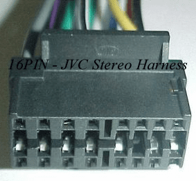 JVC Wire Harness 16Pin Plugs into Radio Large