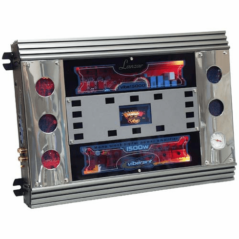 Lanzar Vibe1500D - Mono Black - Class D Amplifier, 1500D amp