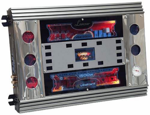 Lanzar Vibe1500D - Mono Black - Class D Amplifier, 1500D amp