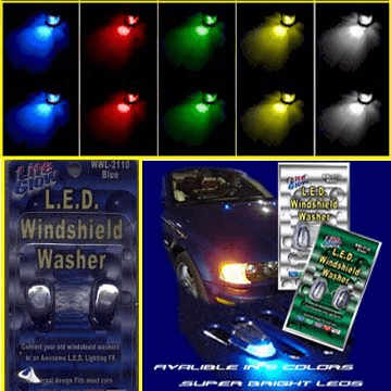 LED Wiper Beams (Chrome) Washer LEDs