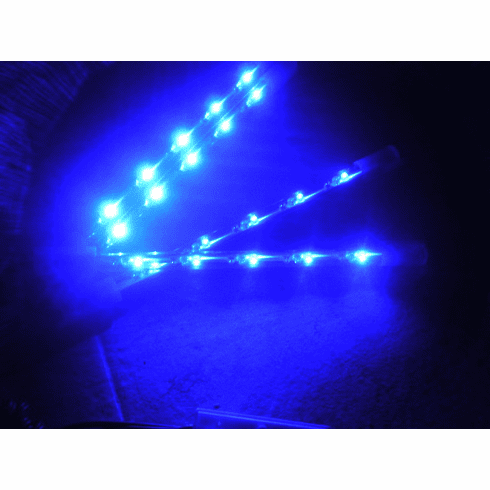 Motorcycle LED 7Color 4pc Bike Glow Street Kit - 9" Slimline Rods