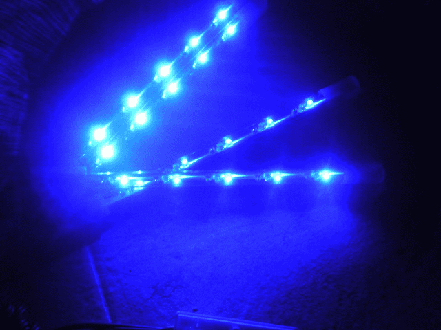 Motorcycle LED 7Color 4pc Bike Glow Street Kit - 9" Slimline Rods
