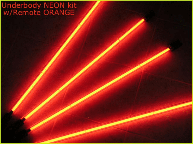 Orange Underbody Neon Kits for Cars or Trucks