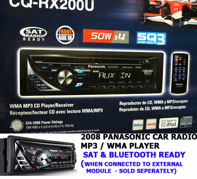 Panasonic CQ-RX200U MP3/WMA CD Receiver w/AUX