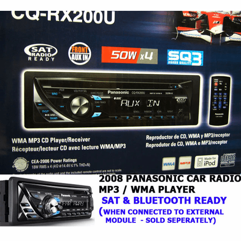 Panasonic CQ-RX200U MP3/WMA CD Receiver w/AUX