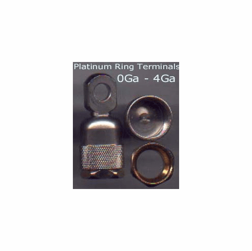Platinum Iced Ring Terminal 0Ga - 4Ga