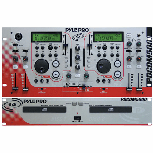 Professional DJ Dual CD Player w/Full Featured Mixer PDCDM5000