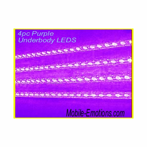 Purple 6pc Underbody LED Kit - w/ Music Dancer + 2 12" Rods