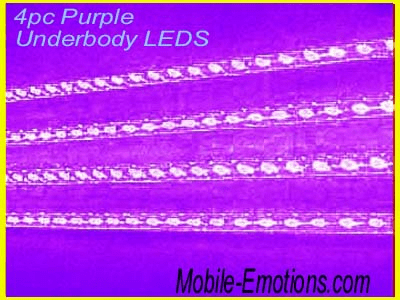 Purple 6pc Underbody LED Kit - w/ Music Dancer + 2 12" Rods