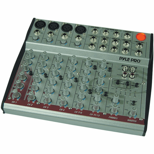 Pyle 12-Channel 2-Bus Mixing Console PYD1270