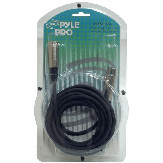 Pyle 15'  XLR Male to XLR Female Cable PPFMXLR15