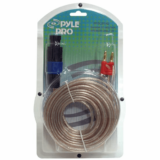 Pyle 20' Banana Plug to Pole Speaker Cable PPSCBTN2