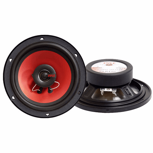 Pyle 6.5" Car Speakers PLRL62 200 Watts Red