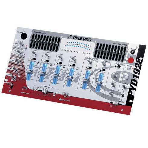 Pyle DJ 19" Rack Mount Four Channel Professional Mixer PYD1928