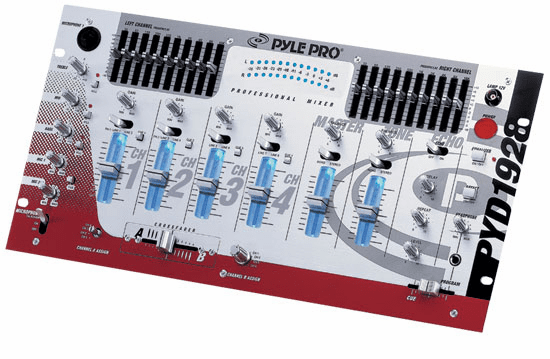 Pyle DJ 19" Rack Mount Four Channel Professional Mixer PYD1928