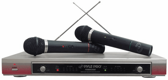 Pyle Dual Wireless Microphone System PDMW2000