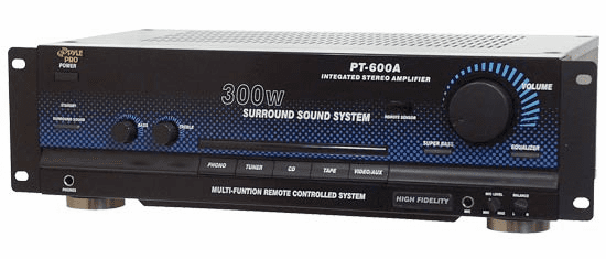 Pyle Intergrated Stereo Amplifier Rack Mount PT600A