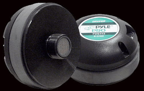 Pyle Midrange/Tweeter Compression Horn Driver (250watt)  PDs442 (107db)