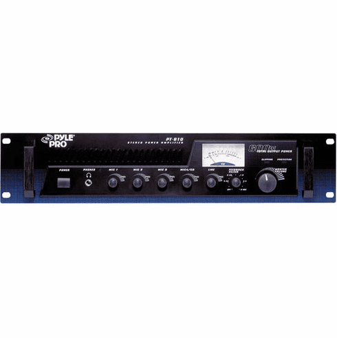 Pyle Pro 100 WATT RACK MOUNT POWER AMP/MIC MIXER PT610