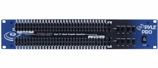 Pyle Two Channel 31 Band 1/3 Octave Graphic Equalizer PPEQ231