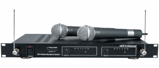 Pyle VHF Wireless Microphone System PDWM8000