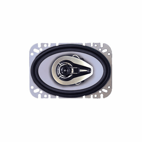 Pyramid 4677     4 x 6 3-Way Triaxial Speaker w/Chrome Basket & Cone
