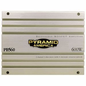 Pyramid 600 Watt<br> 2 Channel Bridgeable Amplifier PB560
