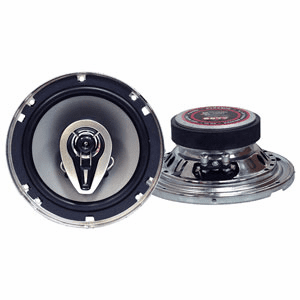 Pyramid 6577     6.5 3-Way Triaxial Speaker w/Chrome Basket & Cone