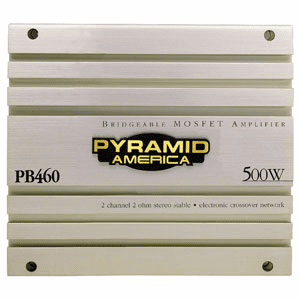 Pyramid Amp 500W  2 Ch Bridgeable Amp PB460