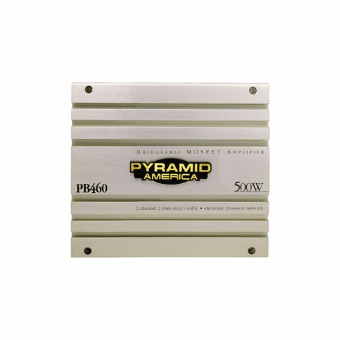 Pyramid Amp 500W  2 Ch Bridgeable Amp PB460