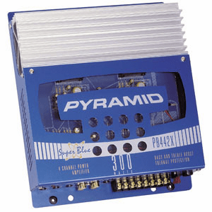 Pyramid PB-442x Amp PB442X Blue 300 watts 4 channel