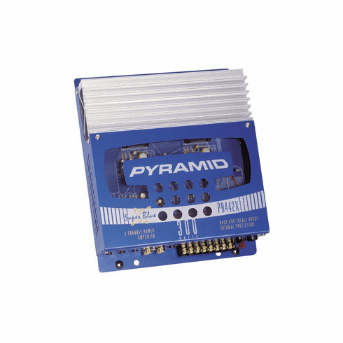 Pyramid PB-442x Amp PB442X Blue 300 watts 4 channel
