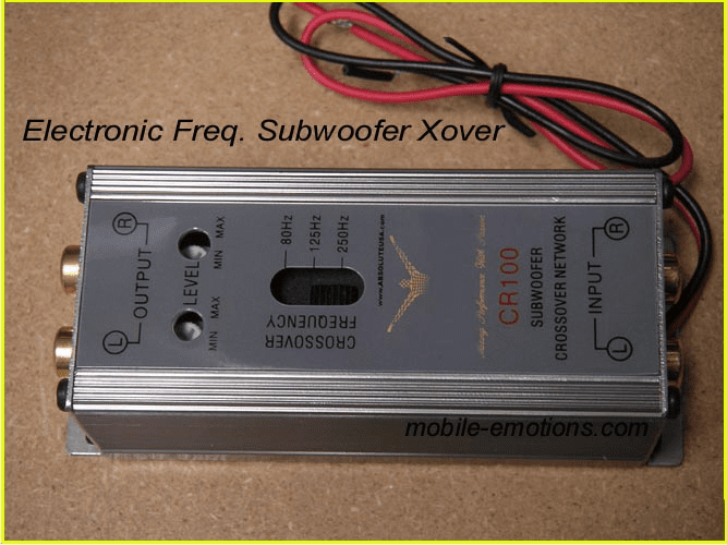 Rca Inline Subwoofer Selectable Electronic Crossover 80/125/250Hz