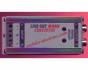 RCA Line Converter w/ Ground Loop Isolator for Car Amps - High to Low