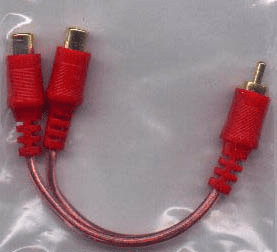 Rca Y Adaptor Cable<BR>(2 female 1male)<br>Gold Plated