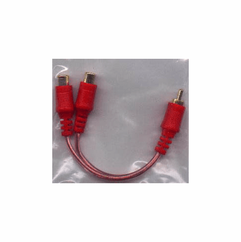 Rca Y Adaptor Cable<BR>(2 female 1male)<br>Gold Plated