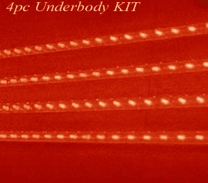 Red 4pc  Underbody LED Kits