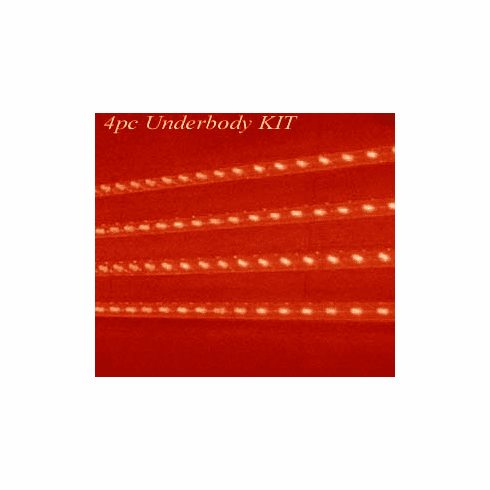 Red 4pc  Underbody LED Kits