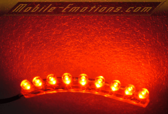 RED LED Flexible Motorcycle / Car Lights with 9 LEDS