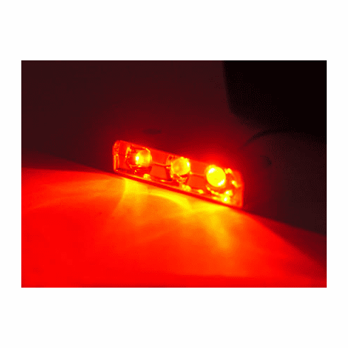 RED Led Motorcycle Lazer Lights - Chrome